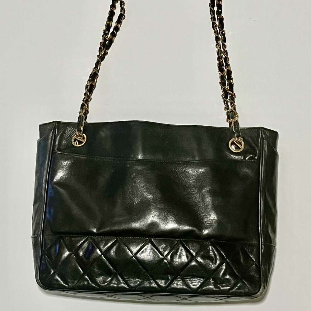 Rare vintage Chanel Laskin quilted tote 19 86–88
